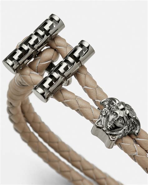 versace bracelet - mens|versace medusa braided bracelet.